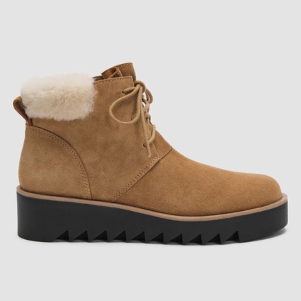 Eileen Fisher Kenille Sport Suede Real Fur Bootie NIB - Picture 10 of 10